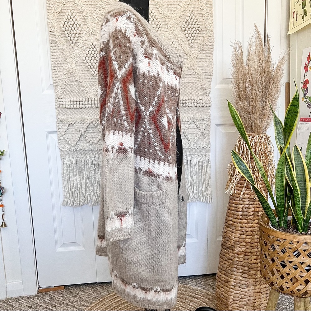 Free People Frosted Fair Isle Cardigan Jacket - Picture 10 of 11
